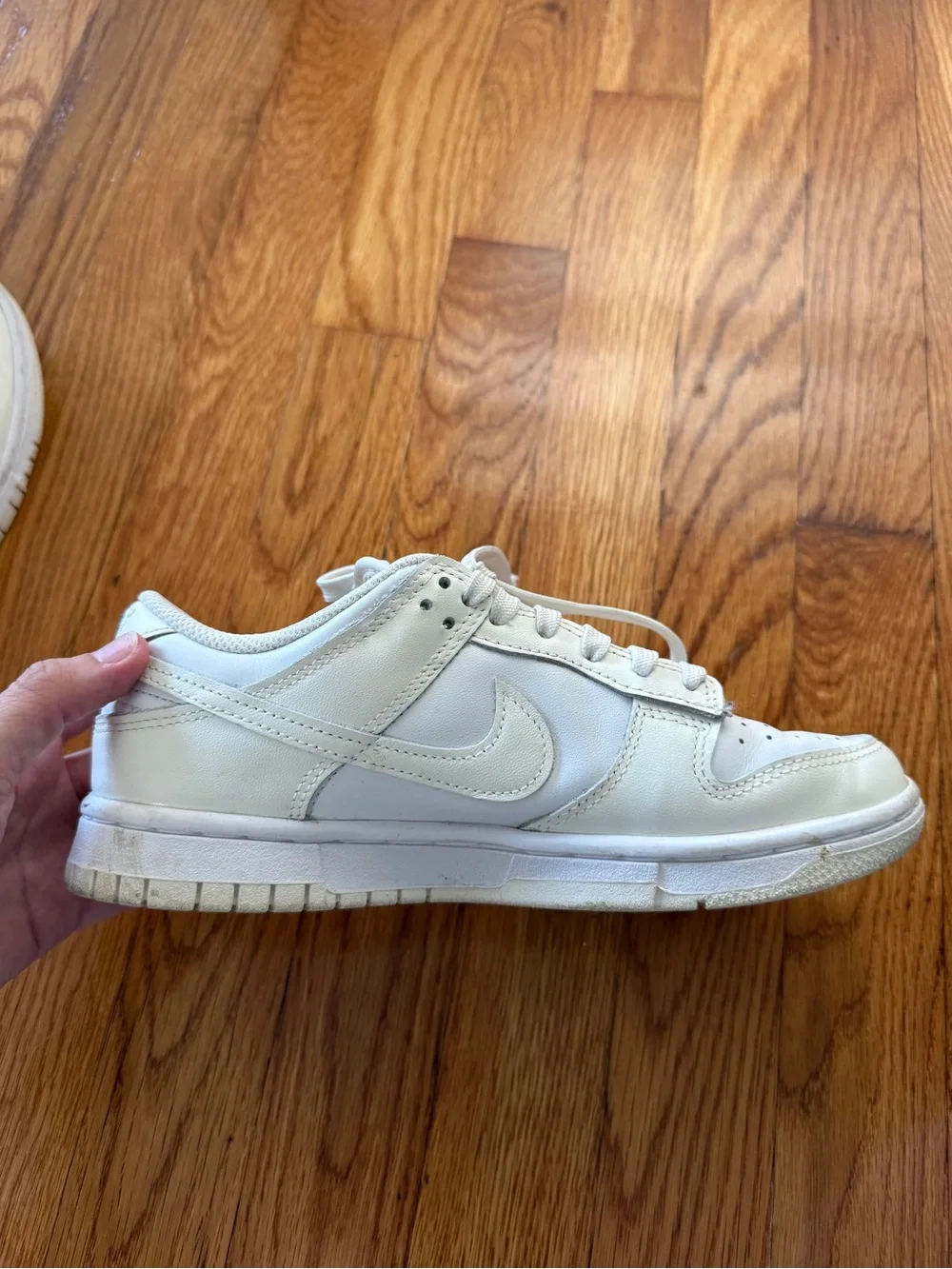 Nike White/Yellow Cream Dunk Sneakers